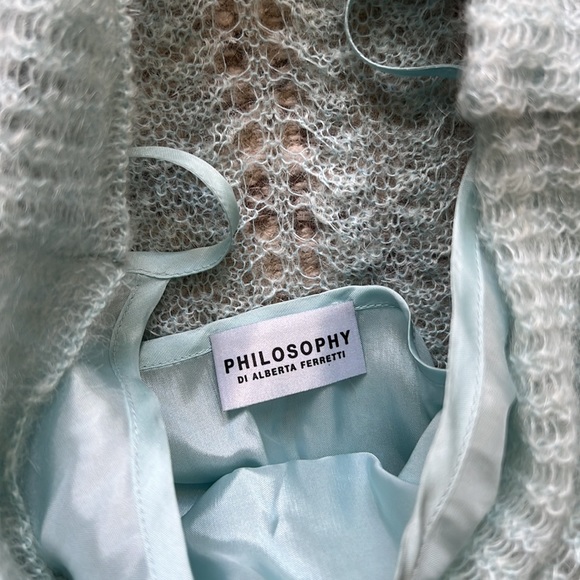 Philosophy by Alberta Ferretti ice blue knit dress - Picture 11 of 14